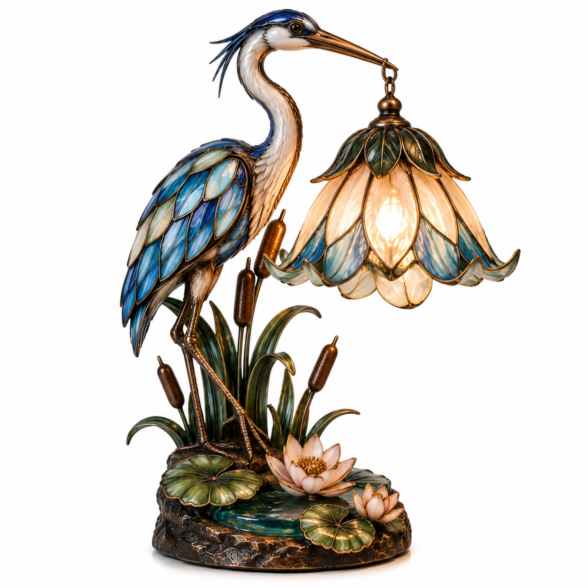 Heron Lotus Pond Table Lamp