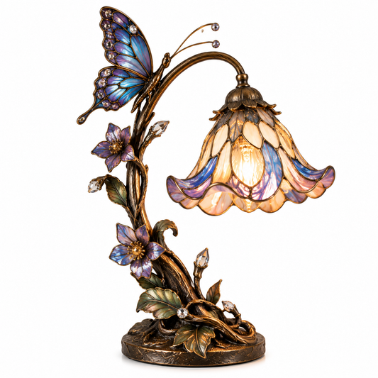 Enchanted Butterfly Glass Table Lamp