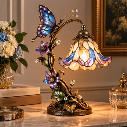 Enchanted Butterfly Glass Table Lamp