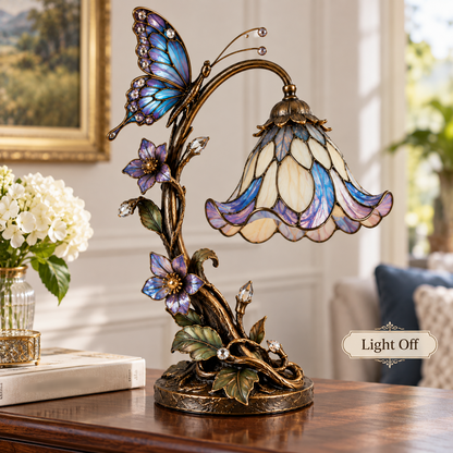Enchanted Butterfly Glass Table Lamp