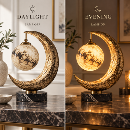 Celestial Crescent Moon Table Lamp