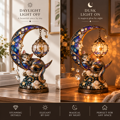 Celestial Cat Moon Lamp
