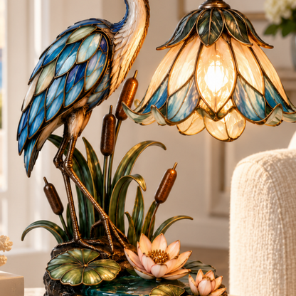 Heron Lotus Pond Table Lamp